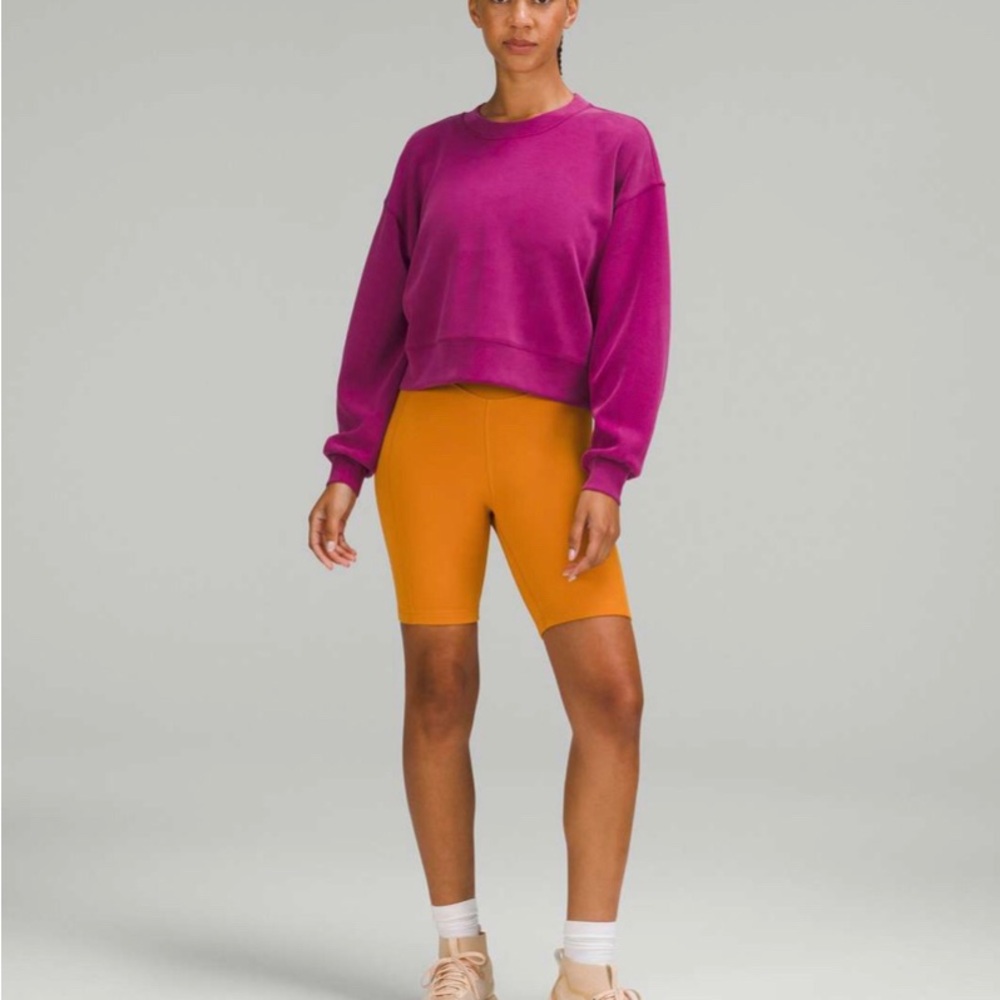 Lululemon Perfectly Oversized Cropped Crew Magenta Purple Softstreme 16